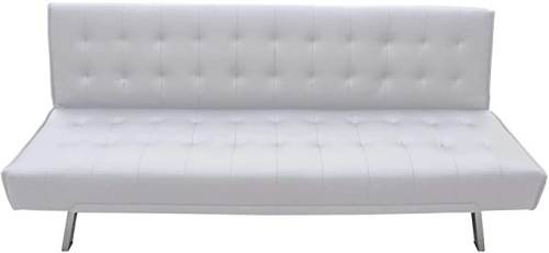 Divano Letto In Similpelle Bianco 1