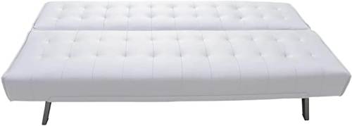 Divano Letto In Similpelle Bianco 2