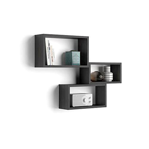 Generic Mensole da Muro Cube Cubi da Parete Design Mensole Cameretta  Moderno Legno MDF Cubi Mensole Mensola Angolare,Black,70CM : :  Casa e cucina