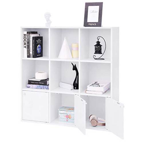 Libreria A 9 Cubi Vasagle Con 3 Armadietti Inferiori 3