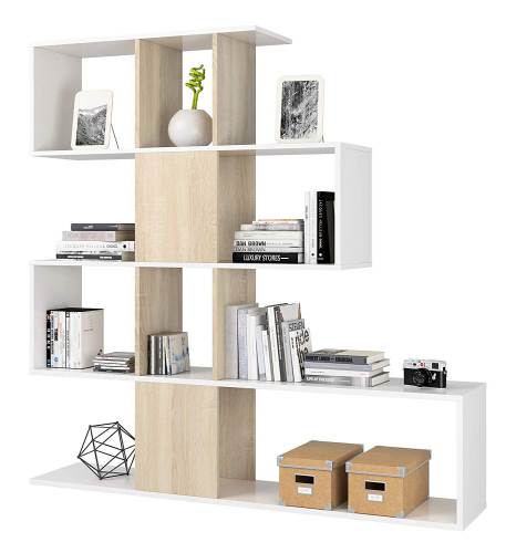 Libreria in legno moderna cubi da parete scaffale design sospesa separè