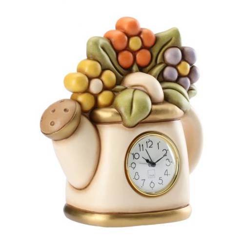 THUN - Orologio Da Parete Con Fiori, Coccinelle e Quadrifogli Portafortuna  - Living, Arredare la casa - Idea Regalo - Linea Country - Ceramica