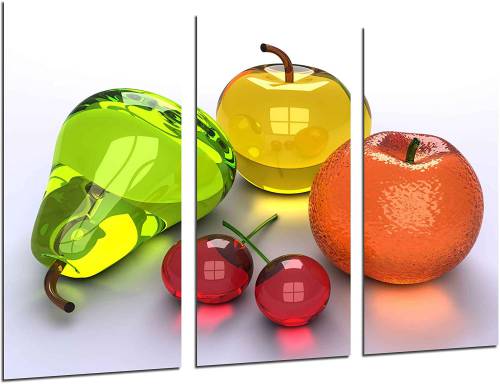 Composizione di frutta renderizzata in 3D