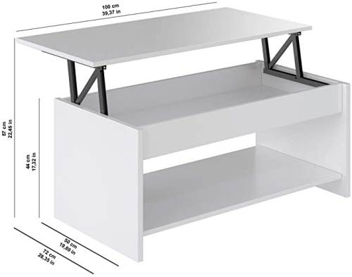 Tavolino Moderno Bianco Sollevabile Movian Amazon 2