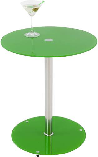 Tavolino Rotondo In Vetro Albatros Verde