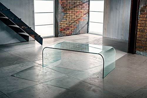 Tavolino in vetro temperato EROS con struttura solida in metallo 