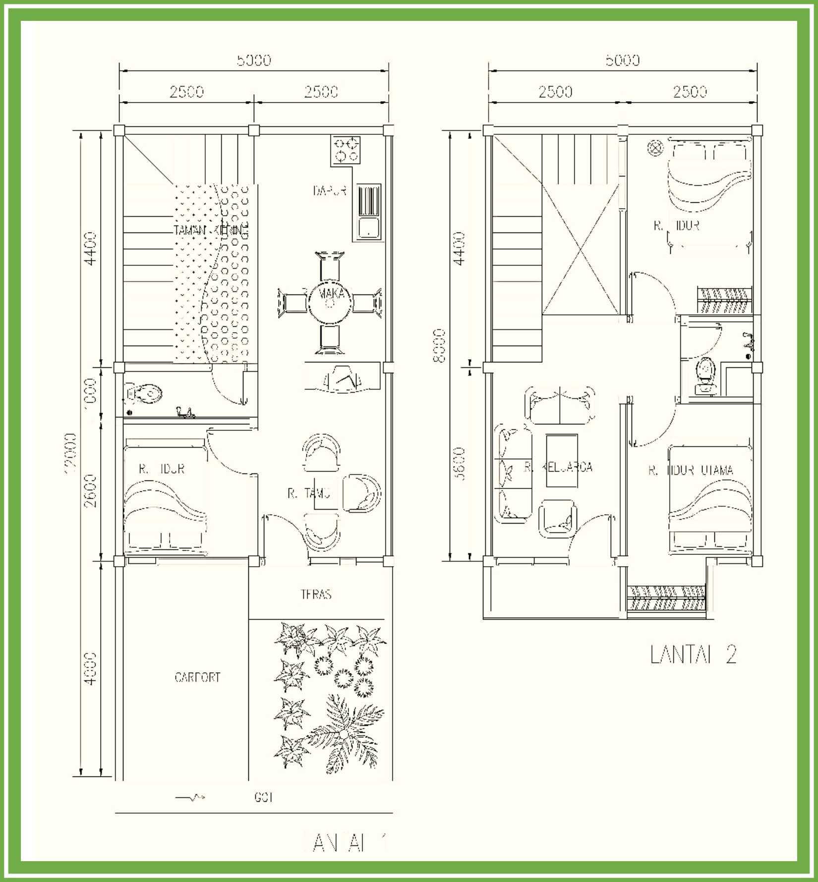 Archimedes Design & Build Renovasi Rumah 5X12 Cluster Alamanda Regency Blok L, Bekasi Utara Jl. Pd. Ungu Permai, Bahagia, Kec. Babelan, Kota Bks, Jawa Barat 17125, Indonesia Jl. Pd. Ungu Permai, Bahagia, Kec. Babelan, Kota Bks, Jawa Barat 17125, Indonesia Denah Lantai 1 & 2 Minimalist 114420