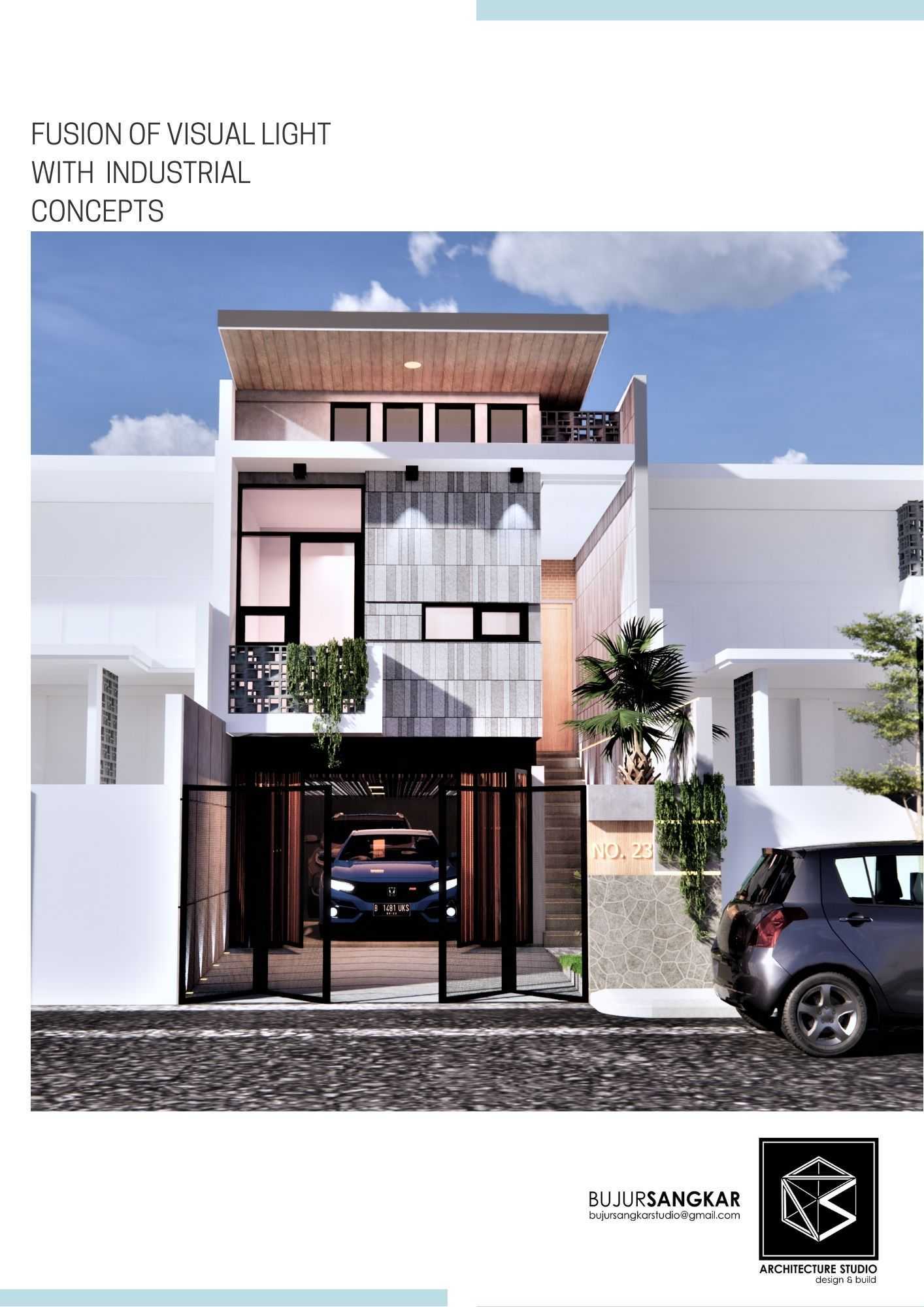 Foto inspirasi ide desain display area industrial Fusion of visual light with industrial concepts oleh Bujursangkar architect di Arsitag