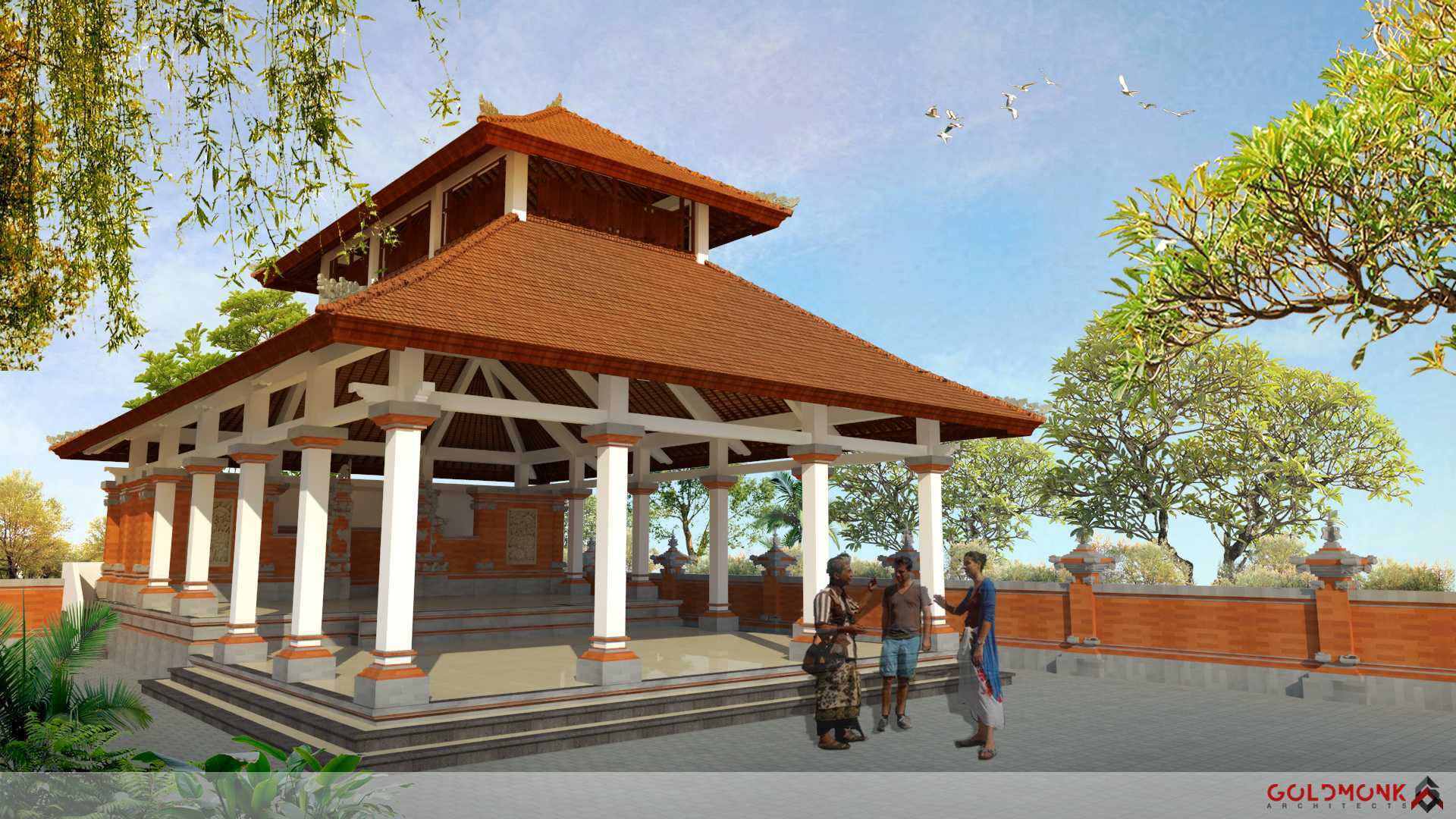 Goldmonk Architects Wantilan Pura Dalem Samprangan Samplangan, Kec. Gianyar, Kabupaten Gianyar, Bali, Indonesia Samplangan, Kec. Gianyar, Kabupaten Gianyar, Bali, Indonesia Goldmonk-Architects-Wantilan-Pura-Dalem-Samprangan  60345