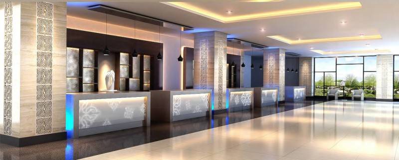 Foto inspirasi ide desain lobby modern Reception-area oleh MUL I.D Design Consultant di Arsitag