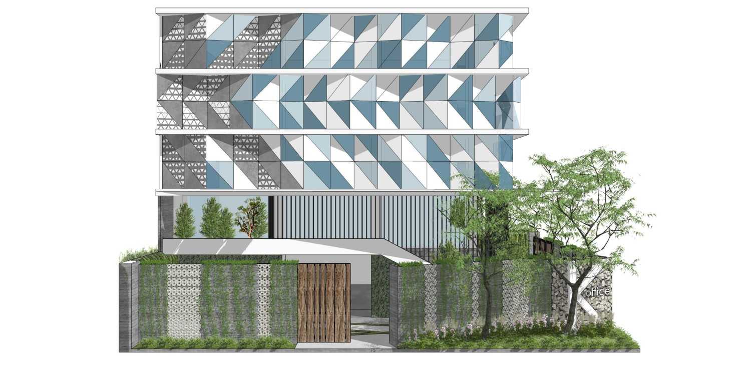 Miv Architects (Ar. Muhammad Ikhsan Hamiru, Iai & Partners) K Building Kota Makassar, Sulawesi Selatan, Indonesia Kota Makassar, Sulawesi Selatan, Indonesia Front View Rendering Industrial 42850