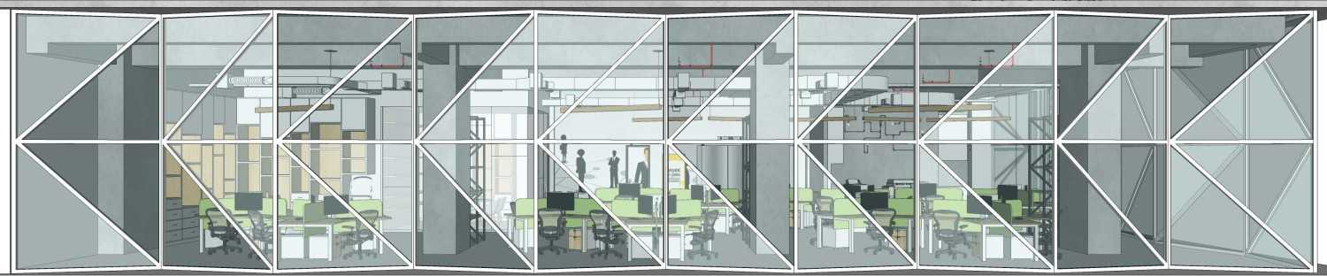 Miv Architects (Ar. Muhammad Ikhsan Hamiru, Iai & Partners) K Building Kota Makassar, Sulawesi Selatan, Indonesia Kota Makassar, Sulawesi Selatan, Indonesia Working Area View From Window Industrial 42858