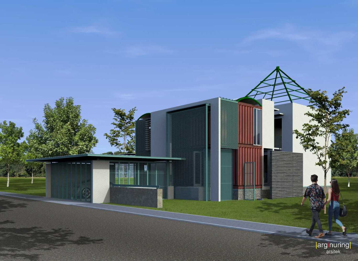 Argi Nuring Container House Cikadut, Cimenyan, Bandung, Jawa Barat, Indonesia Cikadut, Cimenyan, Bandung, Jawa Barat, Indonesia Back View Rendering Minimalist 40574