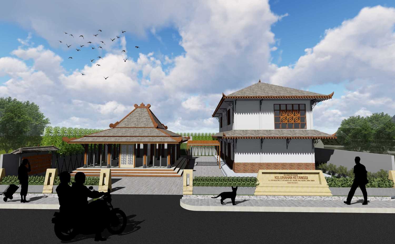 Vishaka Architect Studio Kantor Kelurahan Ngawi Regency, East Java, Indonesia Kab. Ngawi  Front View  23060