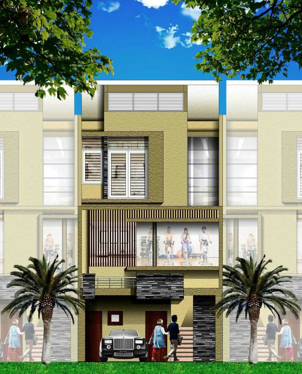 Pt.  Dian Cipta Bangun Facade,  Modern Architecture Design Pd. Cabe Udik, Pamulang, Kota Tangerang Selatan, Banten, Indonesia Pd. Cabe Udik, Pamulang, Kota Tangerang Selatan, Banten, Indonesia Front View Rendering Modern 40159