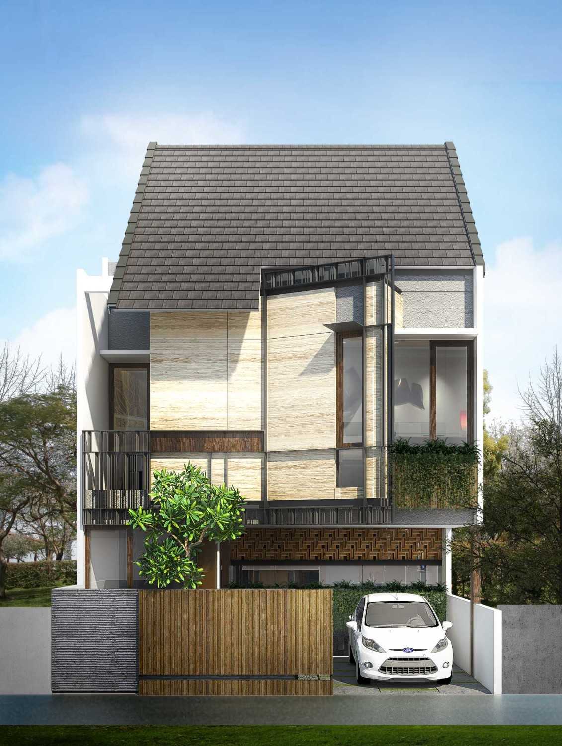 Cnd Architect Ulujami House Ulujami, Pesanggrahan, Kota Jakarta Selatan, Daerah Khusus Ibukota Jakarta, Indonesia Ulujami, Pesanggrahan, Kota Jakarta Selatan, Daerah Khusus Ibukota Jakarta, Indonesia Front View Rendering Contemporary 40509