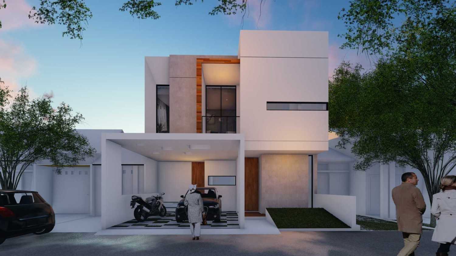 Adefa Studio Ab House Kota Yogyakarta, Daerah Istimewa Yogyakarta, Indonesia Kota Yogyakarta, Daerah Istimewa Yogyakarta, Indonesia Front View Rendering Contemporary 41019