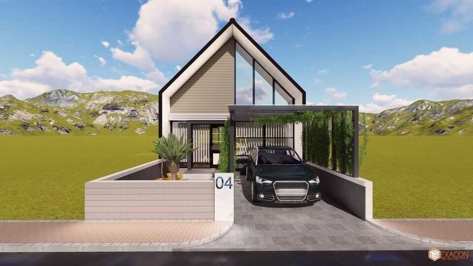 Exacon Multi Rekayasa Ab's Tropical Minimalist Bekasi, Tambelang, Bekasi, Jawa Barat, Indonesia Bekasi, Tambelang, Bekasi, Jawa Barat, Indonesia Front View Rendering Tropical 41718