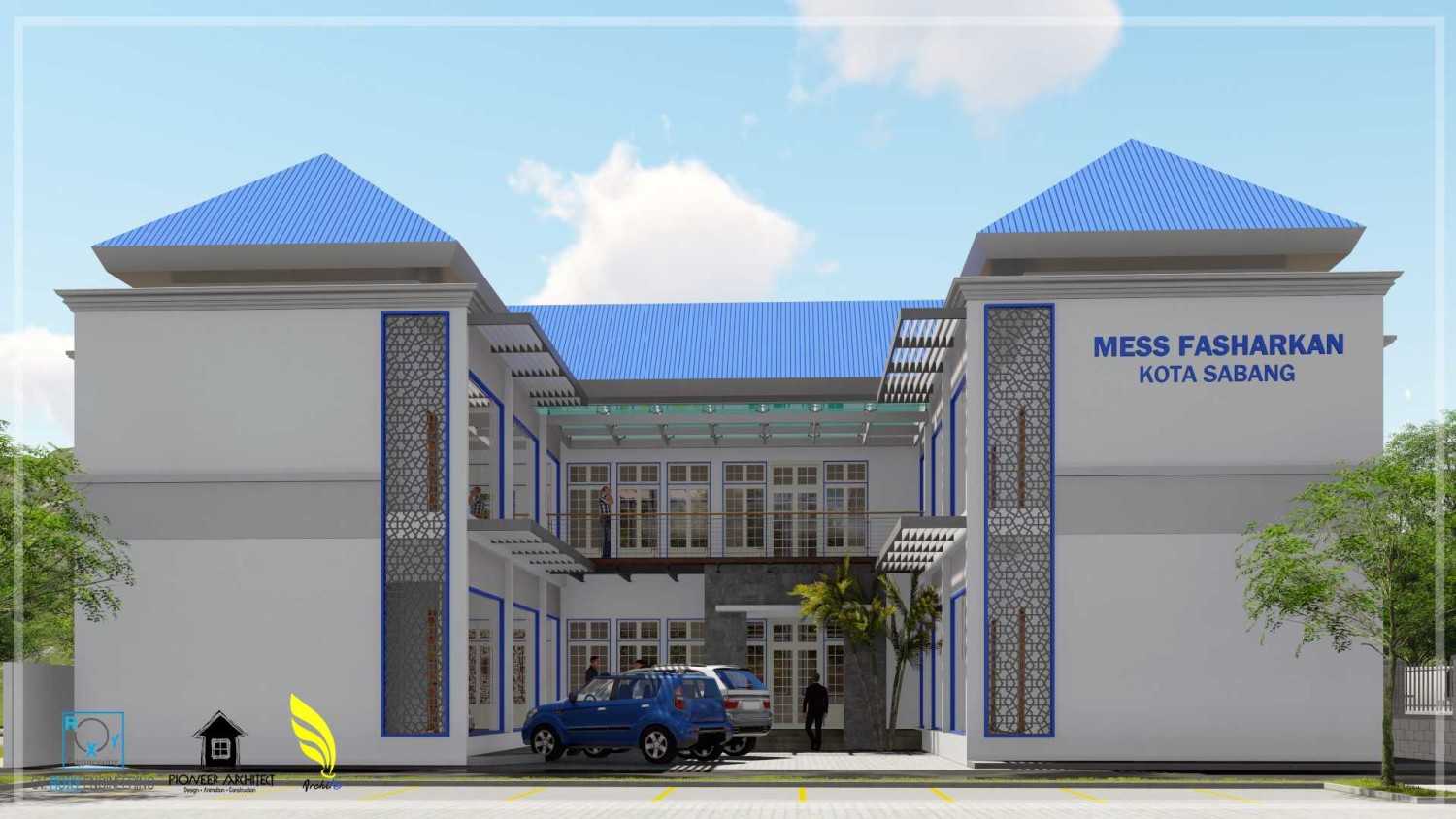 Pionner Architect Mess Al Sabang Kota Sabang, Aceh, Indonesia Kota Sabang, Aceh, Indonesia Front View Rendering  43395