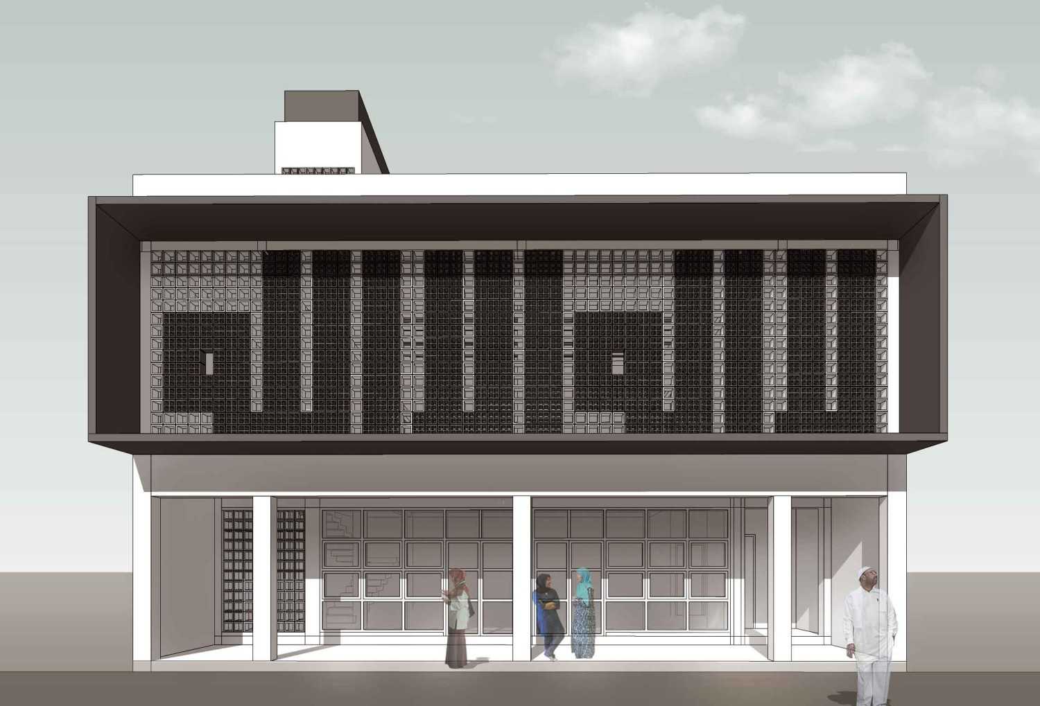 Gubah Ruang Wakaf Mosque  Bandung, Kota Bandung, Jawa Barat, Indonesia Bandung, Kota Bandung, Jawa Barat, Indonesia Front View Rendering Modern 50823