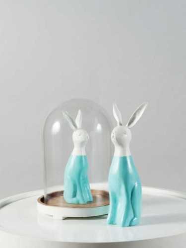 Foto produk Home Decorations Usagi Rabbit Figure Large Size Turquoise White di Arsitag