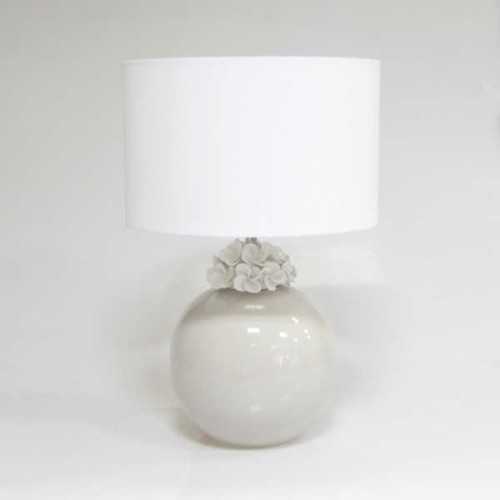 Foto produk Interior Lighting Table Lamp Round Flowery Small Gray White di Arsitag