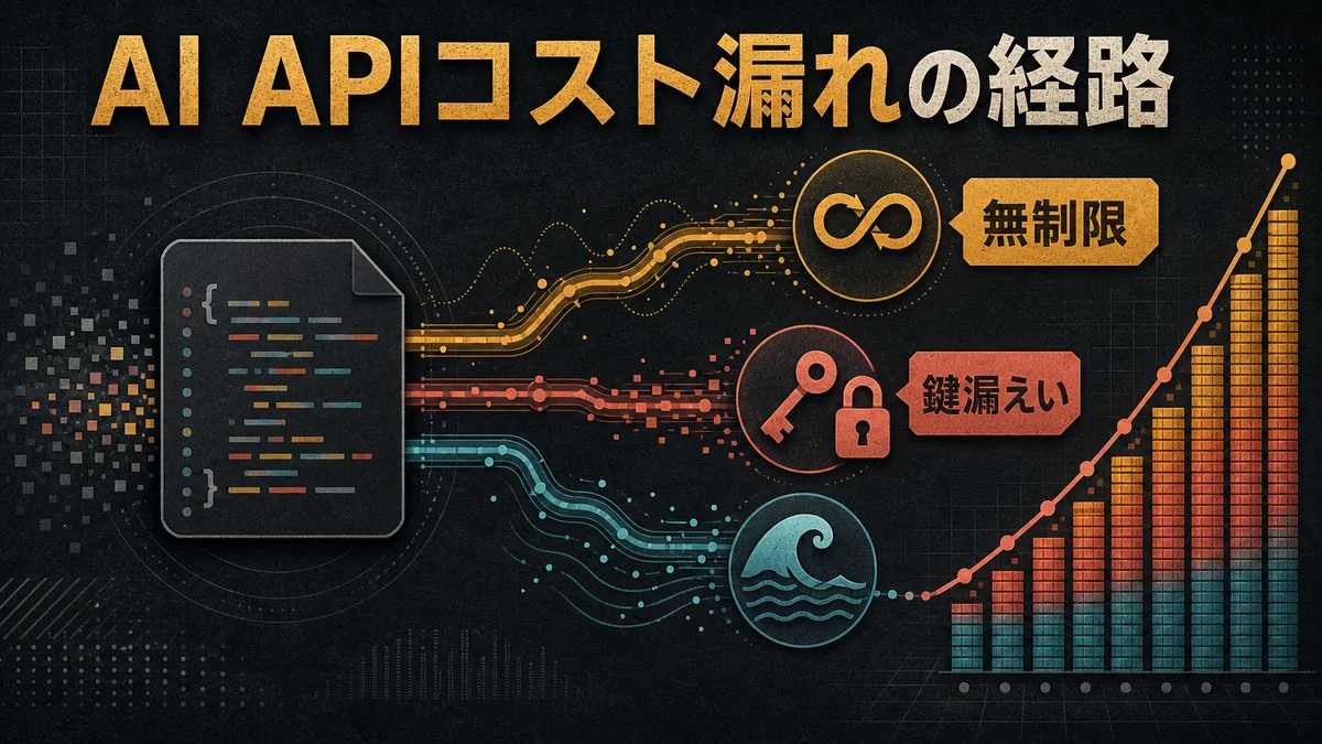 無限ループやAPIキー露出によるAPIコスト暴走のリスク経路