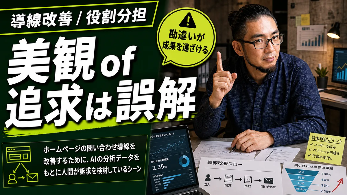 Webサイトの導線マップをモニターに映し出し改善策を議論する会議室の様子