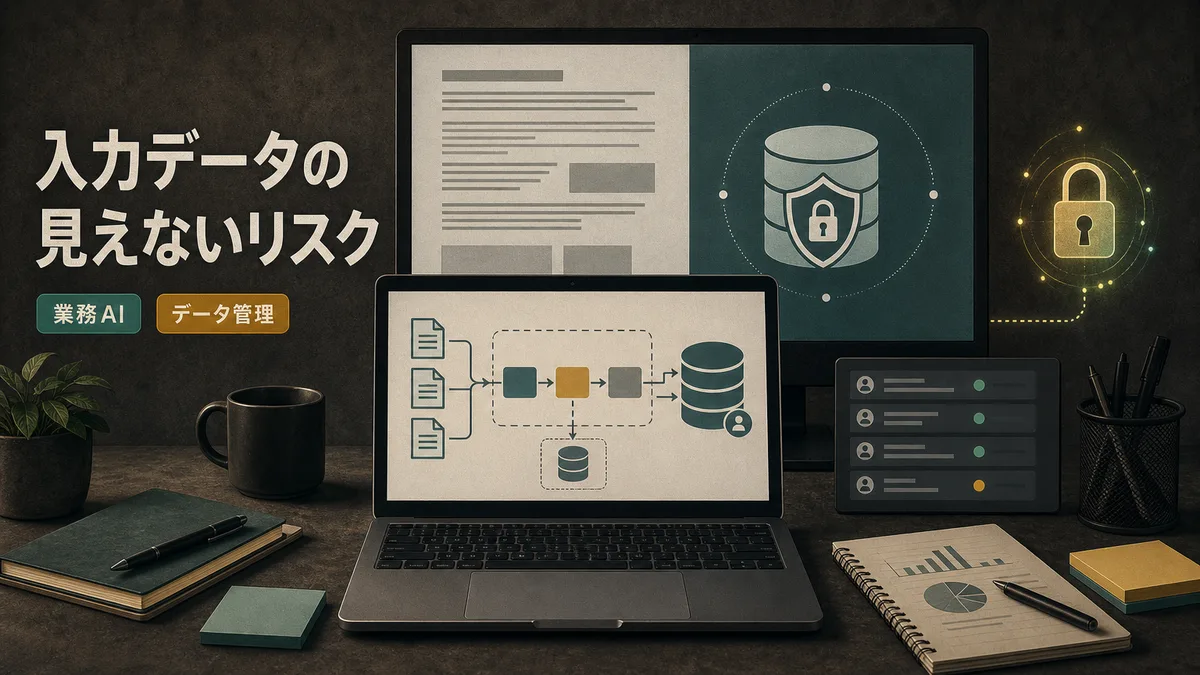 AIツールへの機密データ入力を防ぐためのセキュリティ監視と利用ログのイメージ