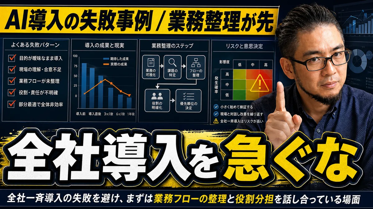 全社一斉のAI 活用は失敗する。現場の抵抗で形骸化ルールだけが増える罠と回避策