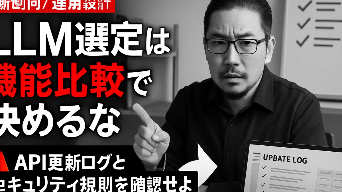 セキュリティダッシュボードとLLM利用実績を確認するIT責任者のオフィス風景