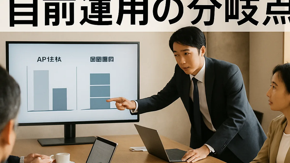 会議室でLLMの導入コストと運用方針を議論する経営陣の様子