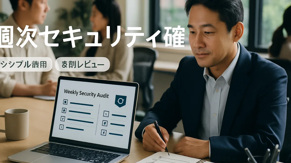セキュリティチェックリストを用いて定期点検を行う現場責任者