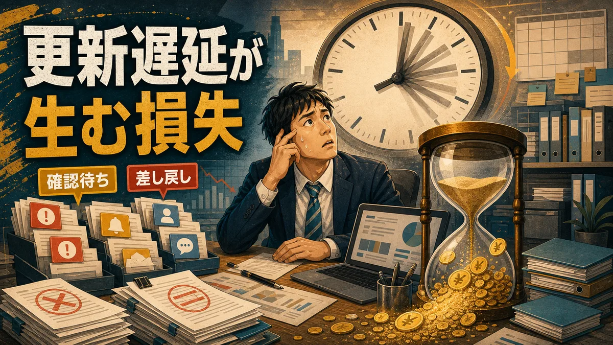 確認待ちや手戻りによって時間が浪費されるオフィス
