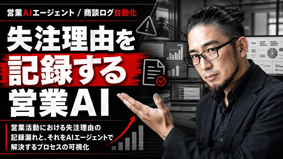 商談ログから失注理由を自動抽出しCRMへ統合するデータフローの概念図