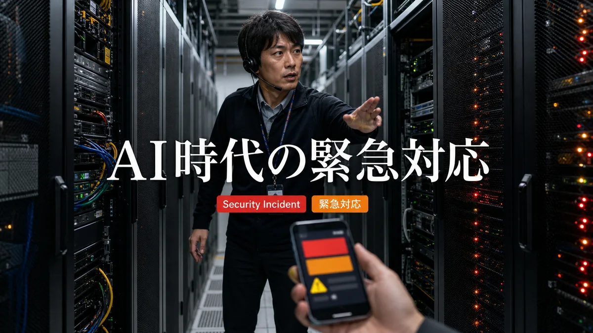 データセンターでインシデント対応の指示を出すサーバー管理者