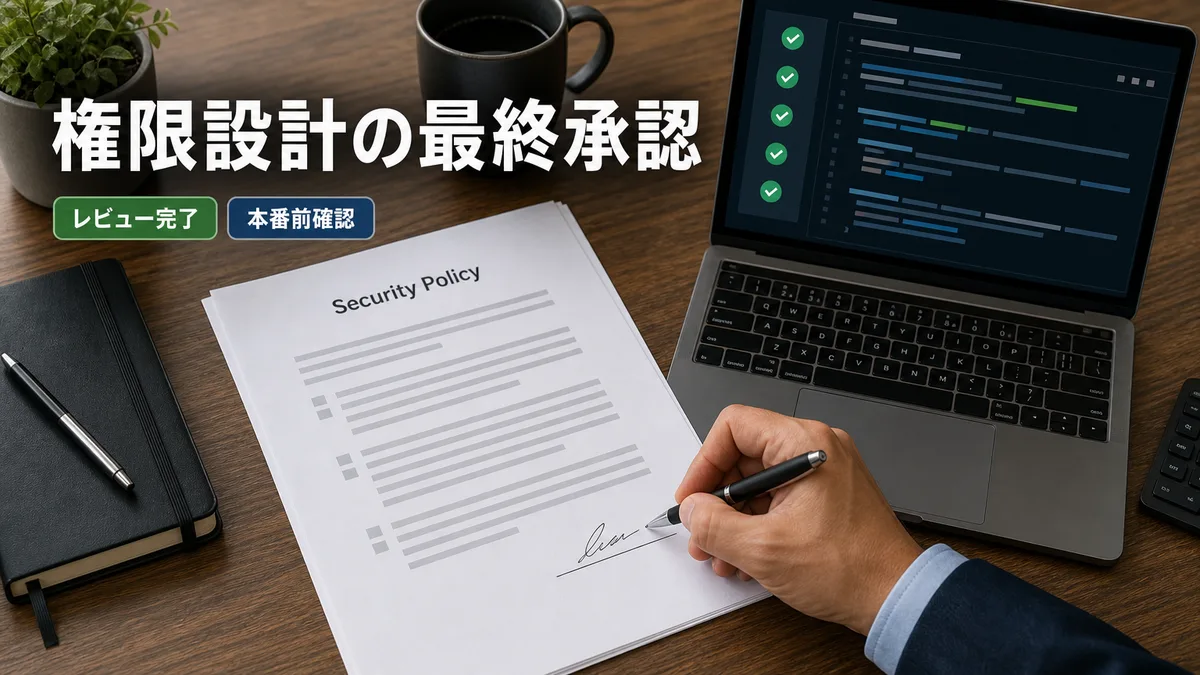 セキュリティポリシー文書に署名し、Webサービスの最終公開判断を行う責任者。