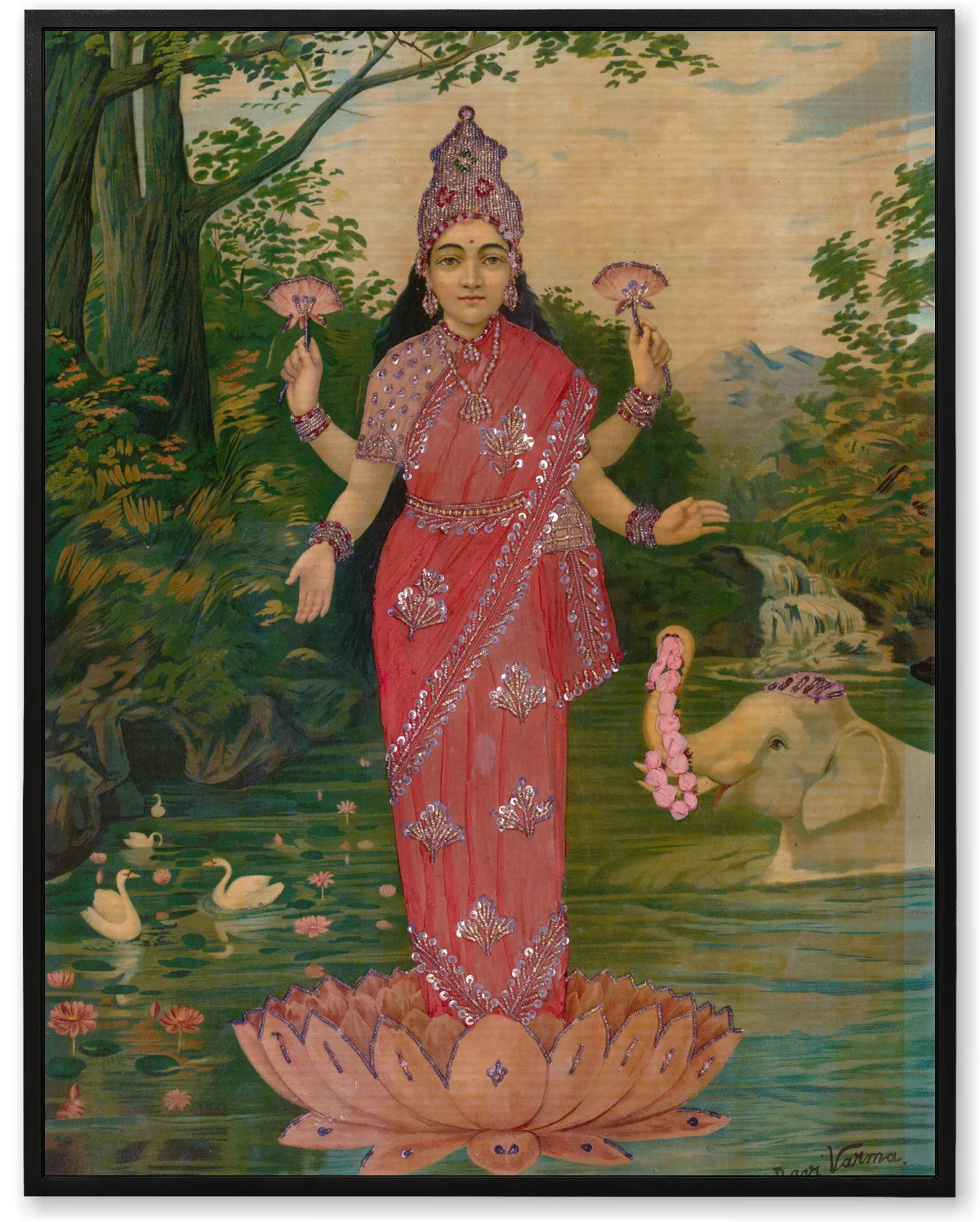 Lakshmi Embellished – Divine Wealth Art
