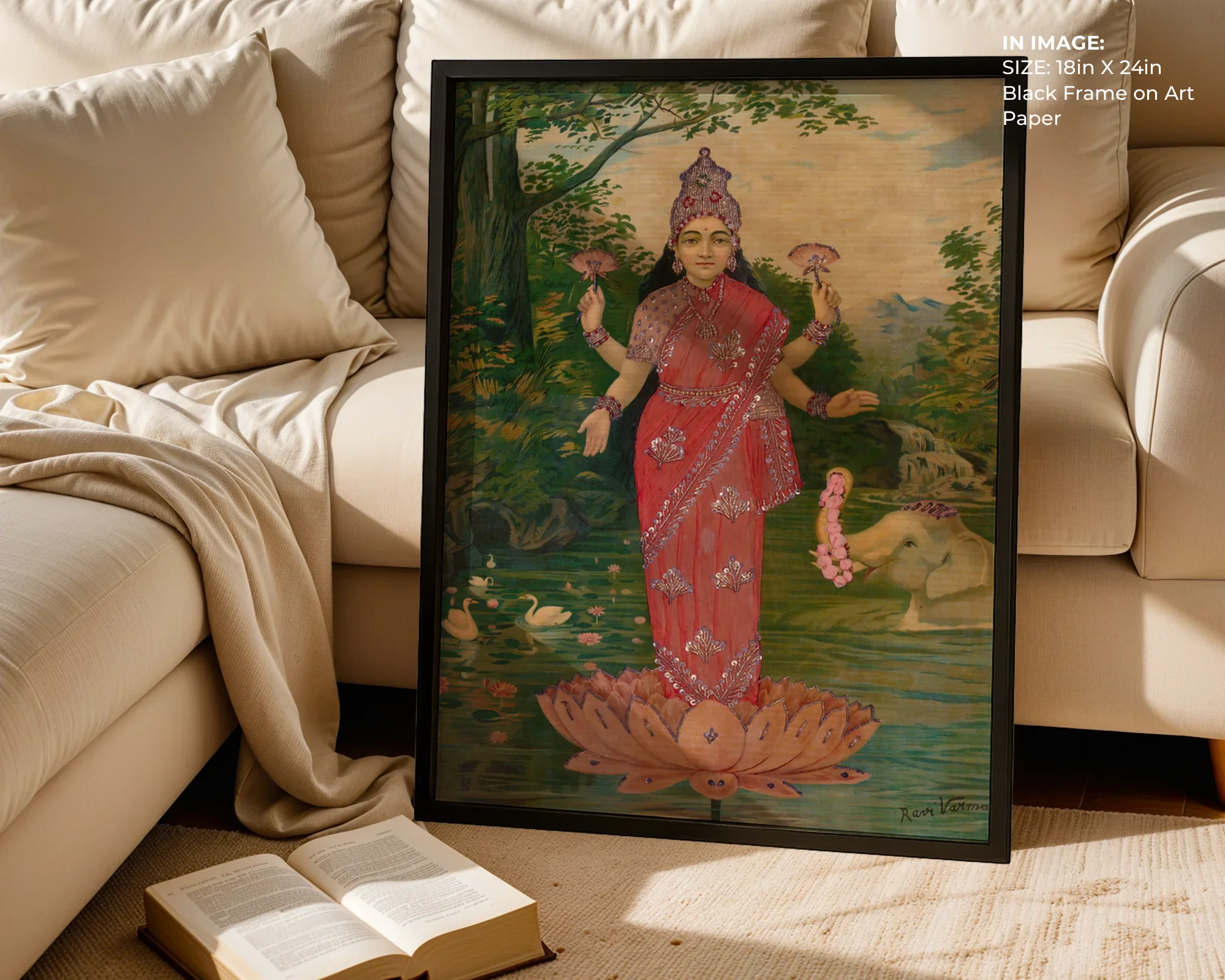 Lakshmi Embellished – Divine Wealth Art - Gallery Image 2