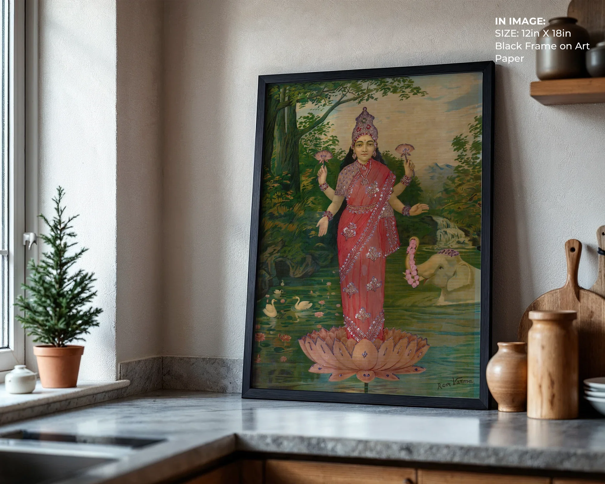 Lakshmi Embellished – Divine Wealth Art - Gallery Image 7