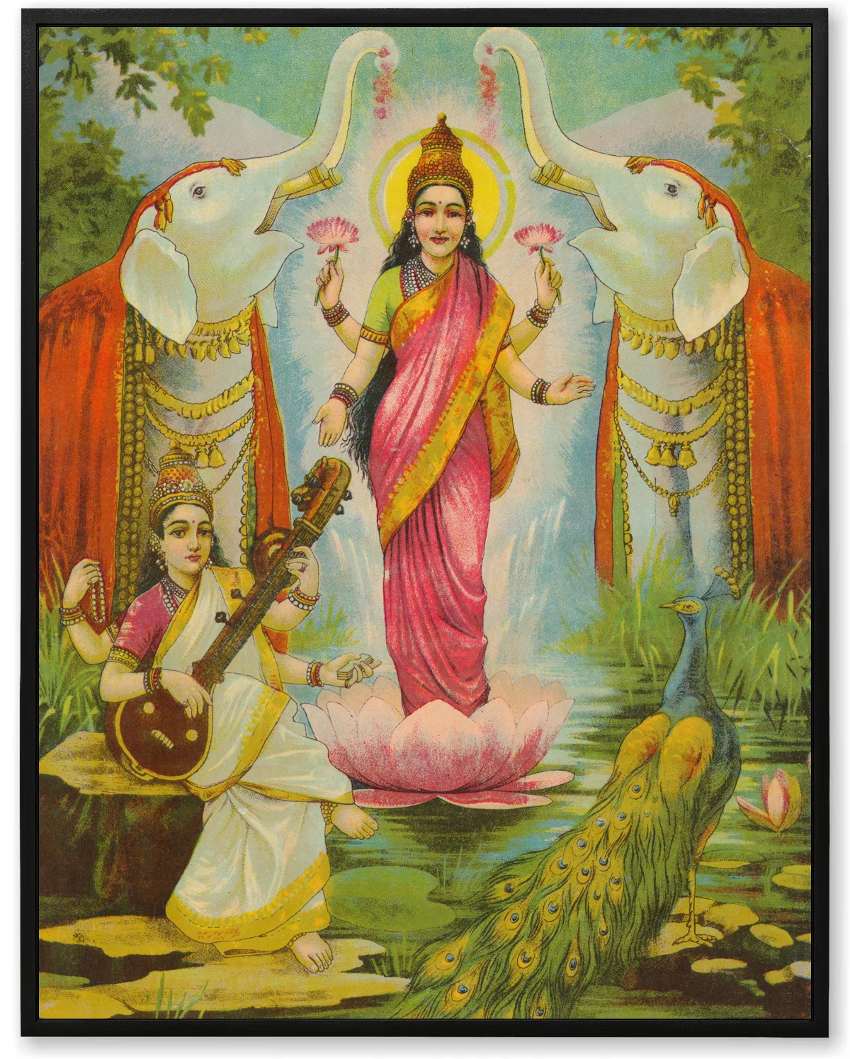 Lakshmi Saraswati Sanyog – Divine Blessings Art
