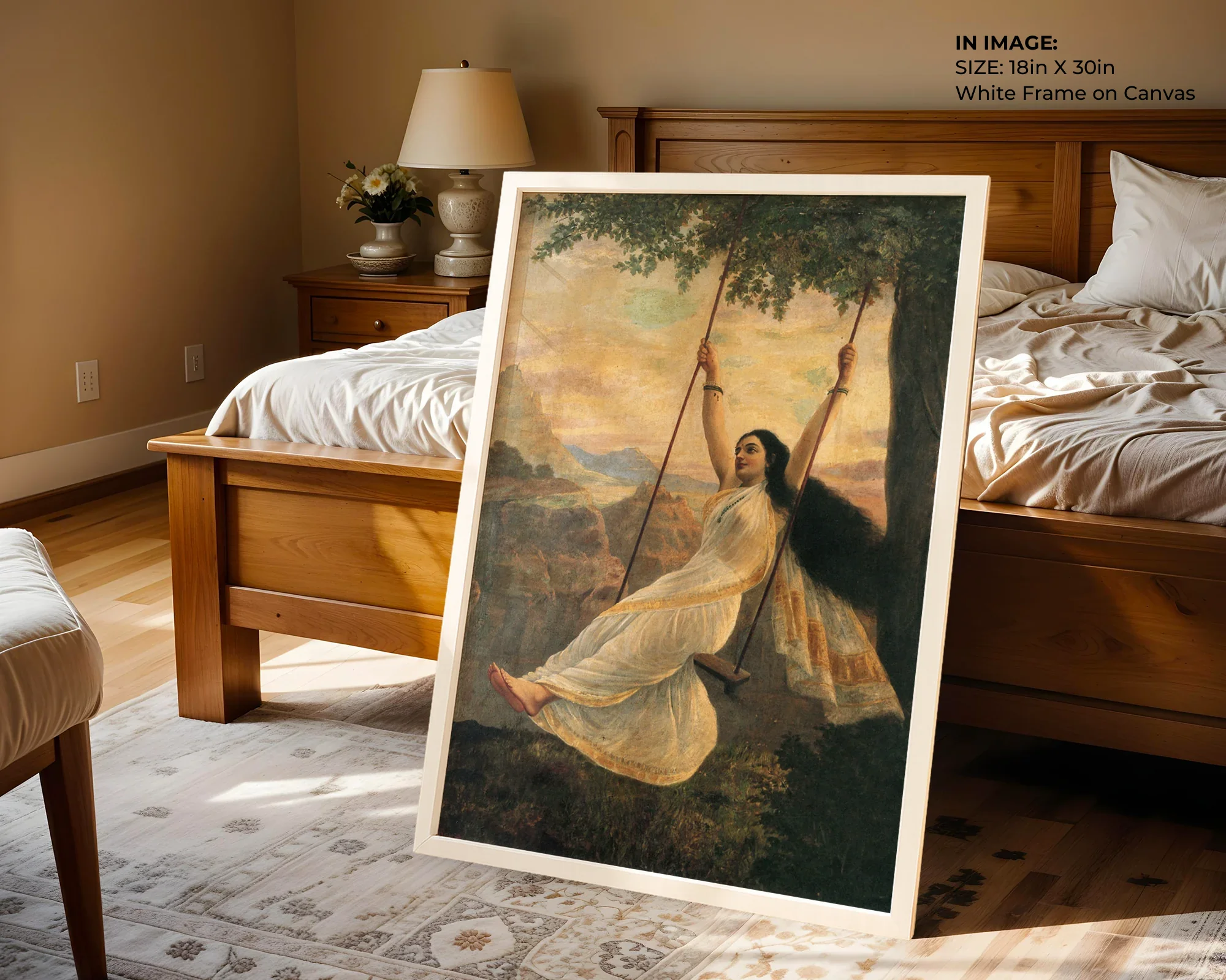 Mohini on a Swing – Divine Beauty Art - Gallery Image 1