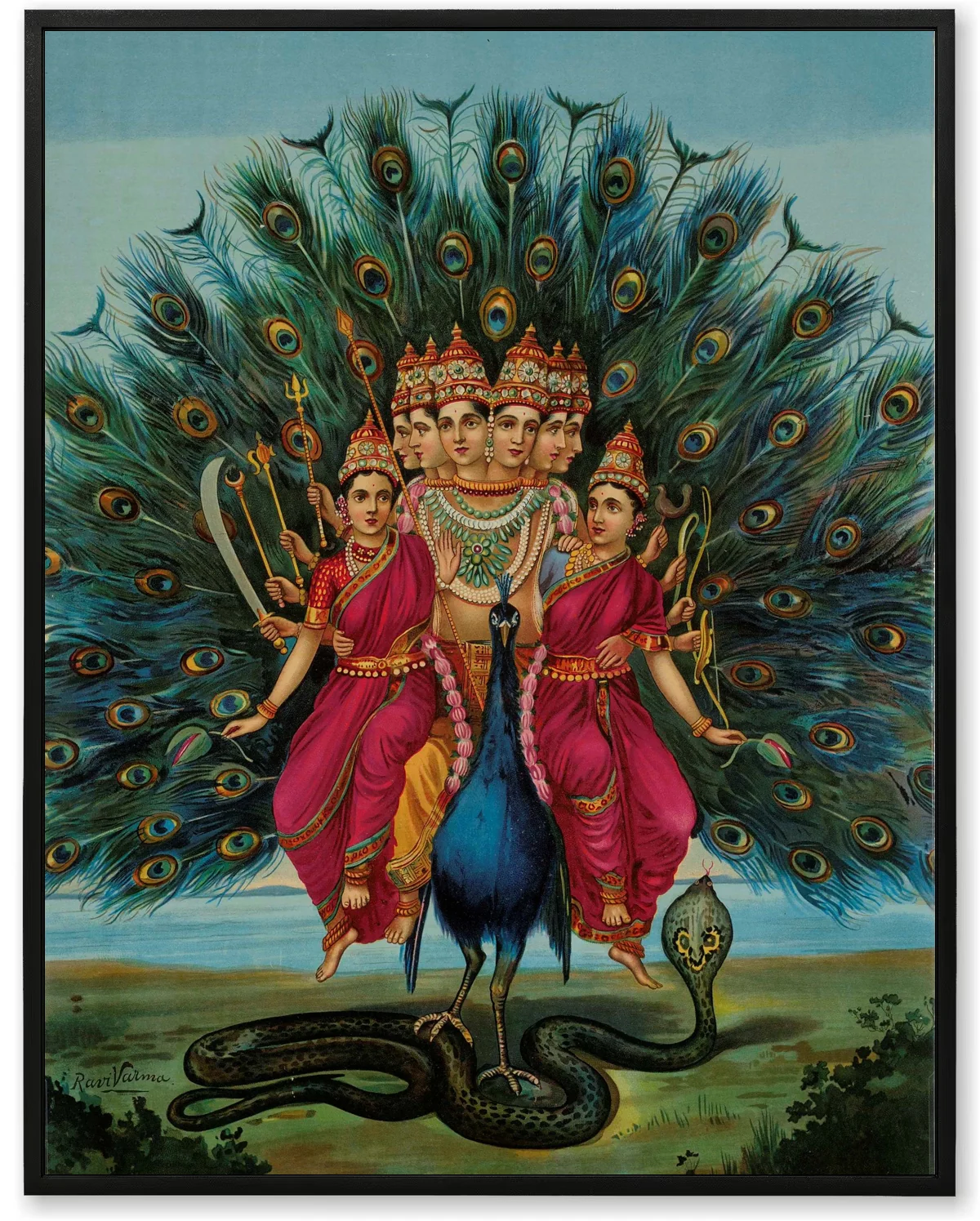 Murugan – Divine Peacock Art