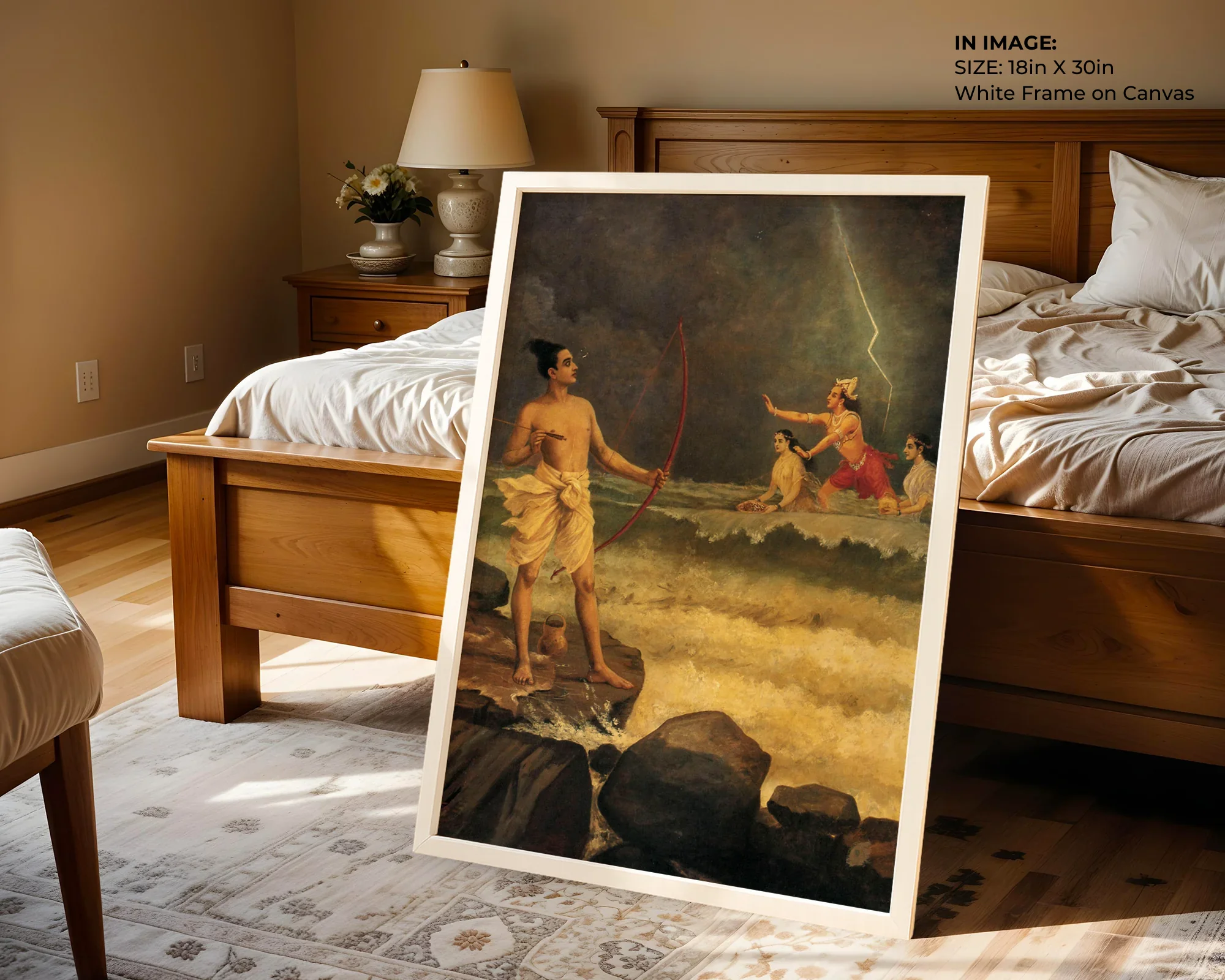 Rama & Sea God – Epic Ramayana Art - Gallery Image 1