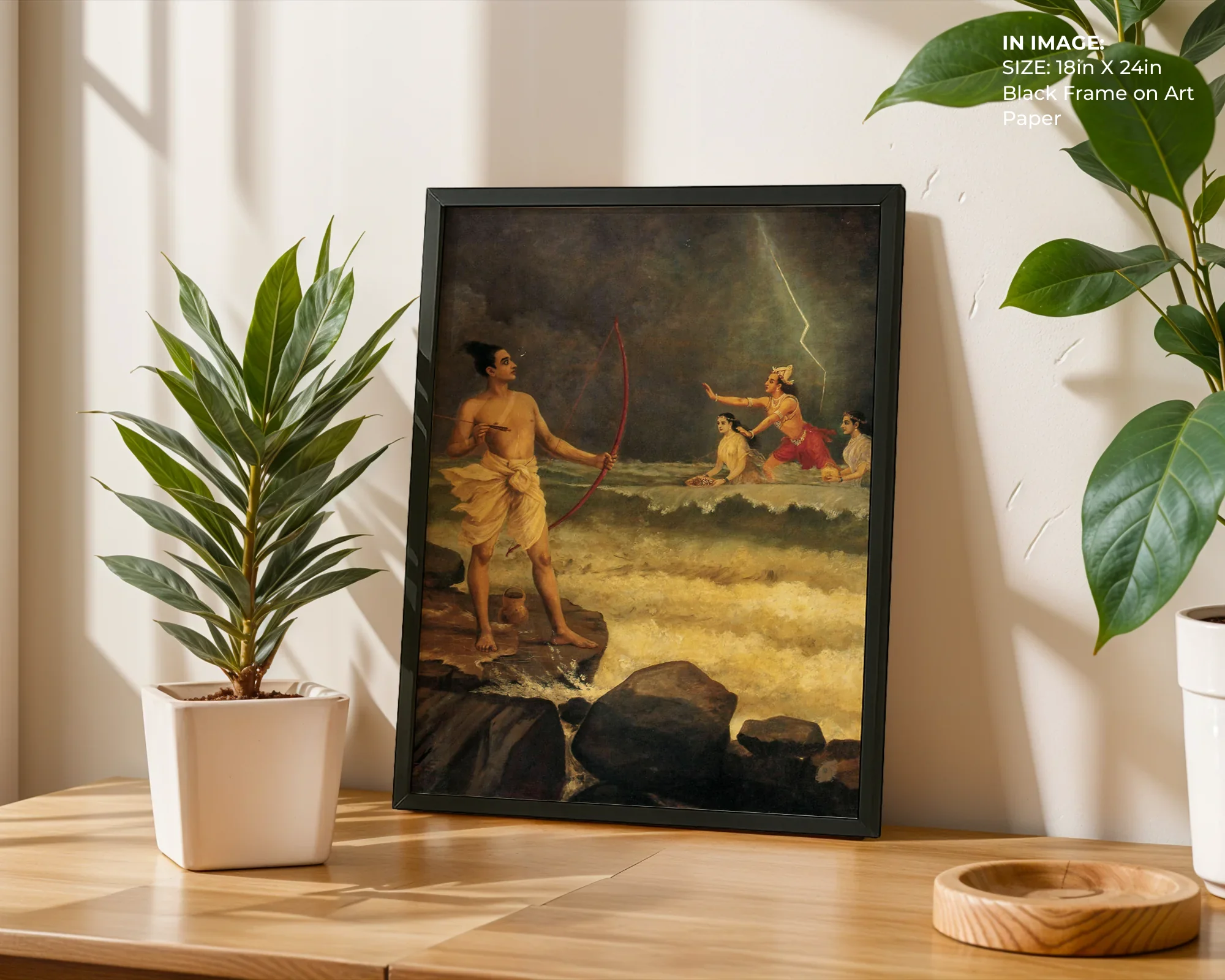 Rama & Sea God – Epic Ramayana Art - Gallery Image 2