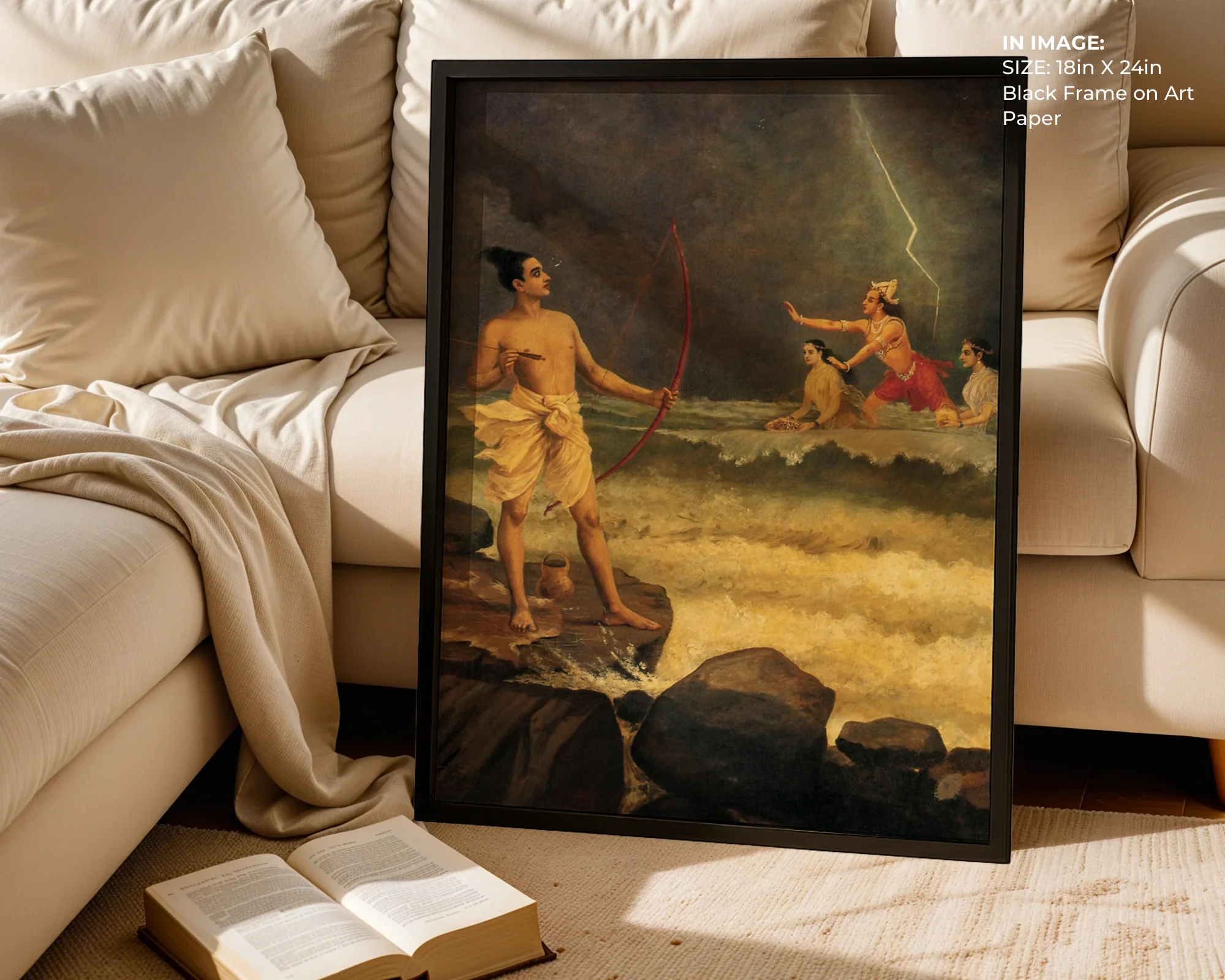 Rama & Sea God – Epic Ramayana Art - Gallery Image 3