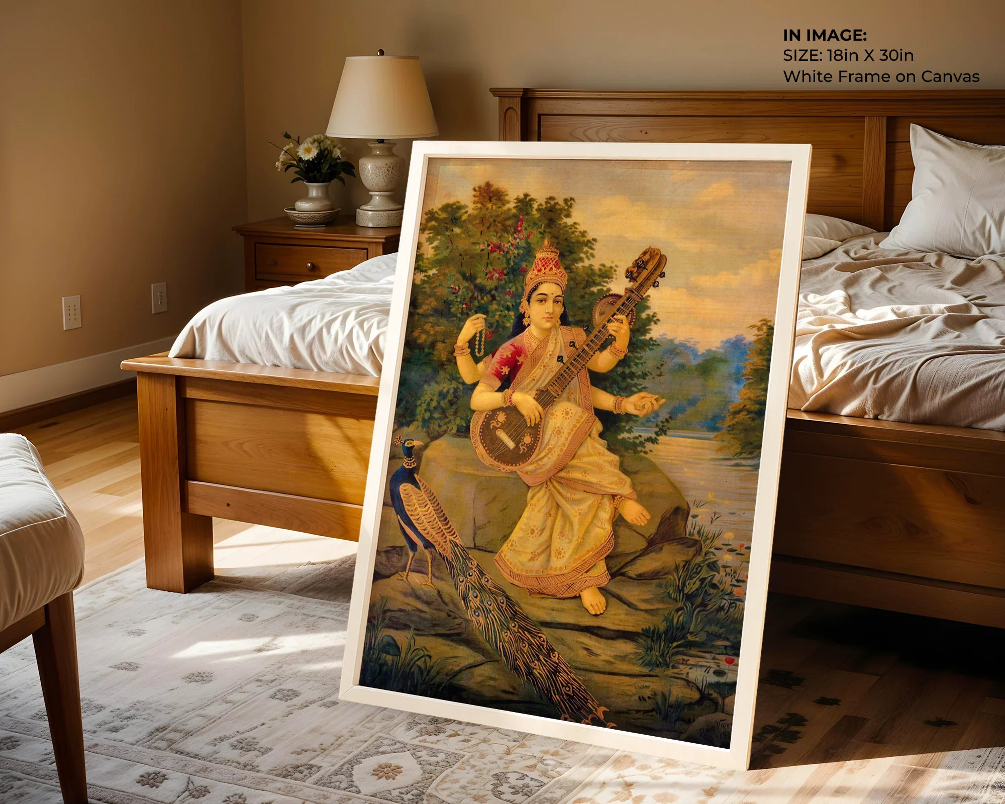 Saraswati Devi – Divine Knowledge Art - Gallery Image 1