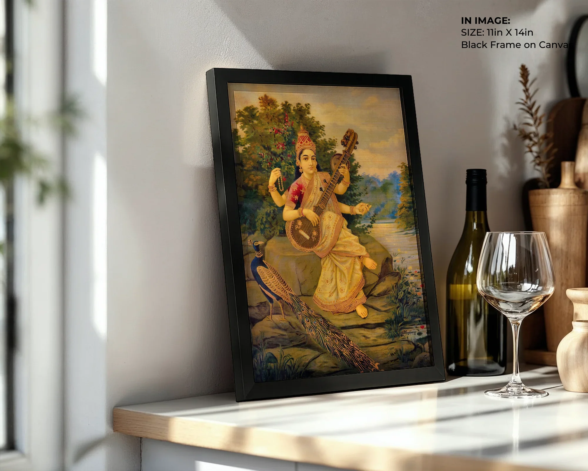 Saraswati Devi – Divine Knowledge Art - Gallery Image 3