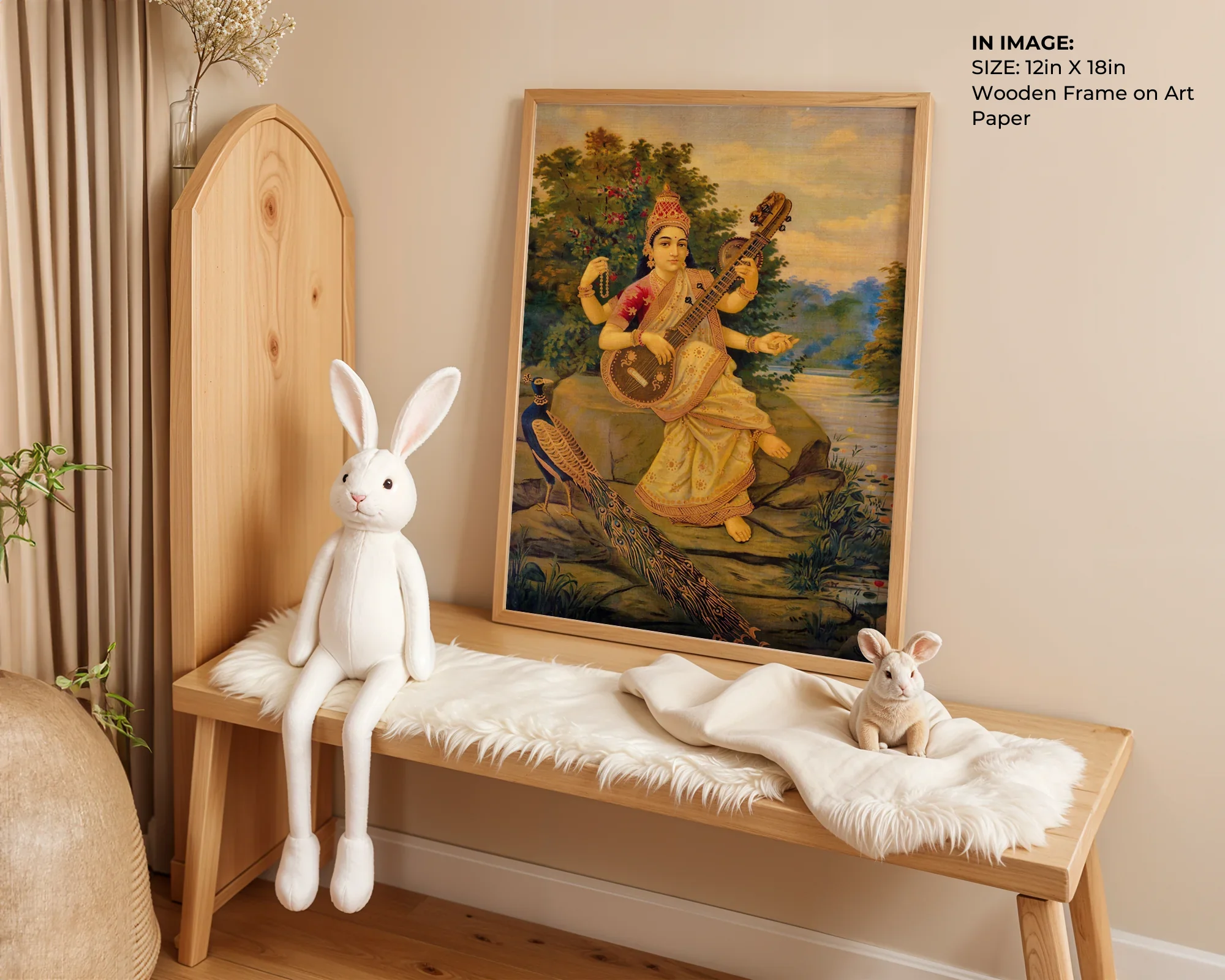 Saraswati Devi – Divine Knowledge Art - Gallery Image 4