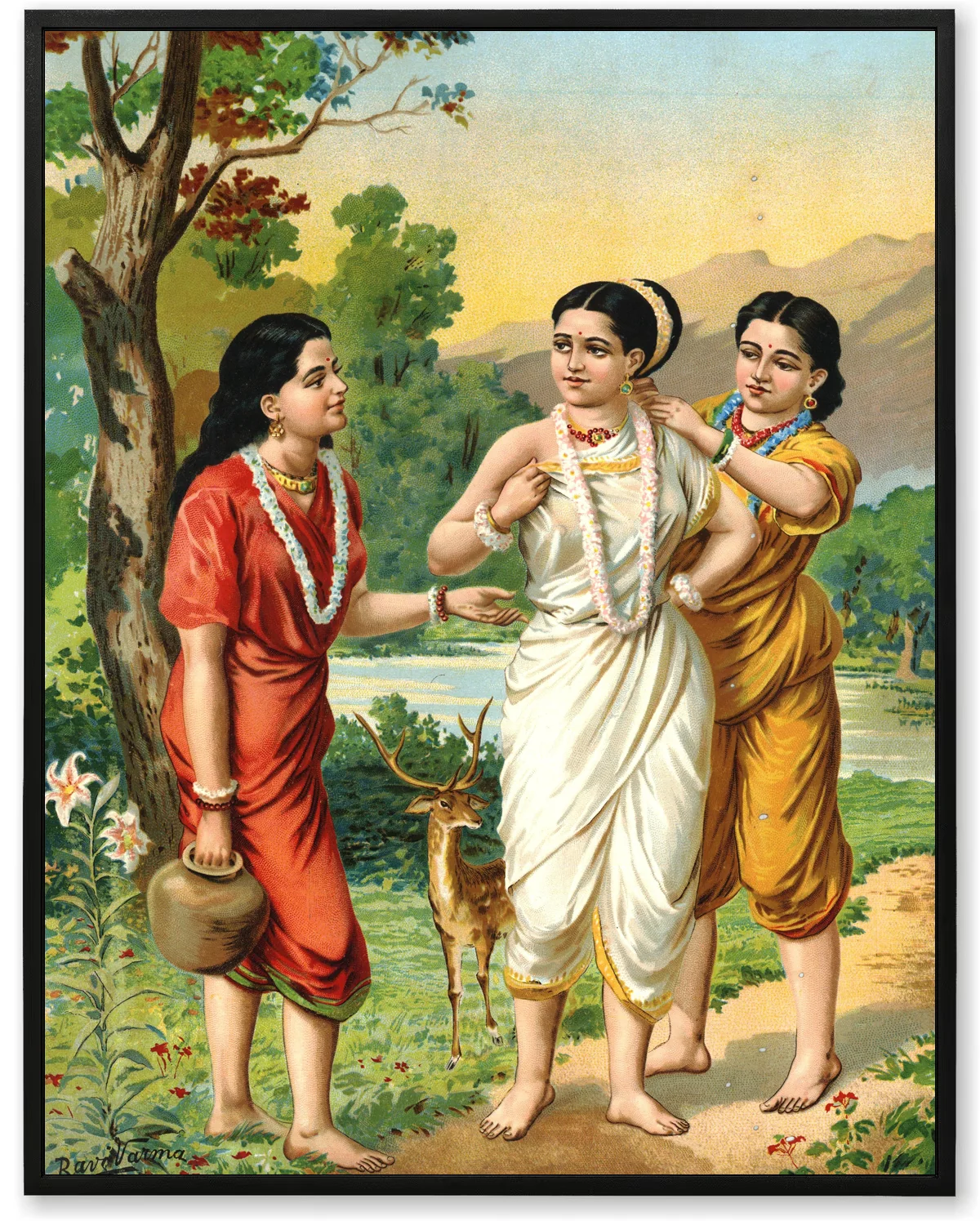 Shakuntala & Sakhis – Epic Companionship Art